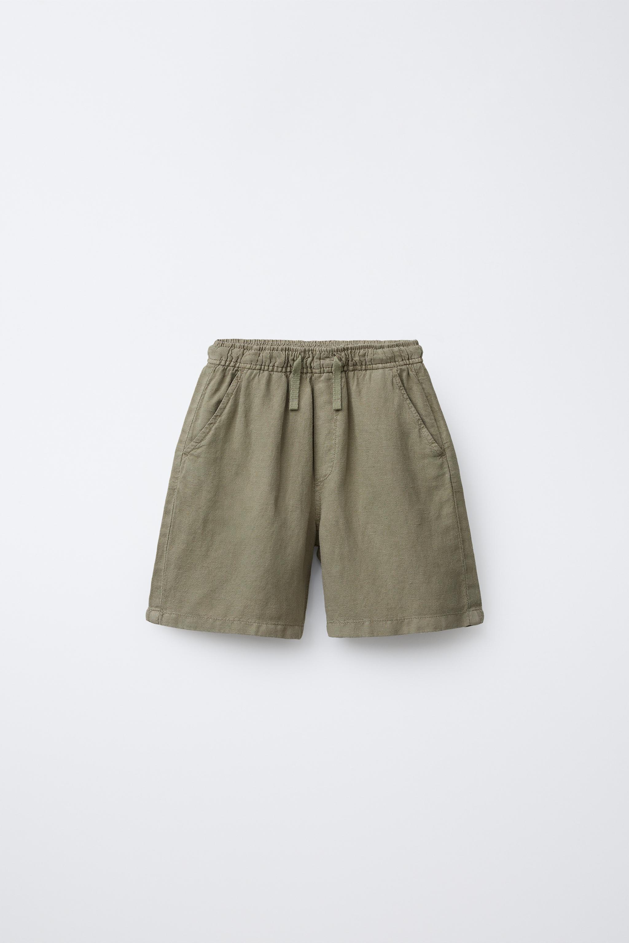 LINEN SHORTS - Khaki | ZARA United States