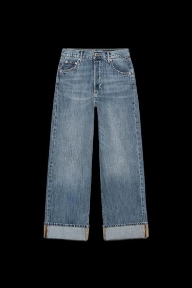 ZW COLLECTION BAGGY MID-WAIST JEANS - Blue by Zara - Image 0