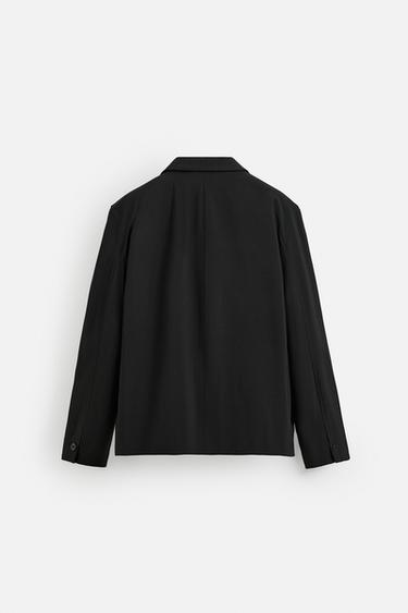 REGULAR FIT SUIT BLAZER - Black by Zara - Image 7