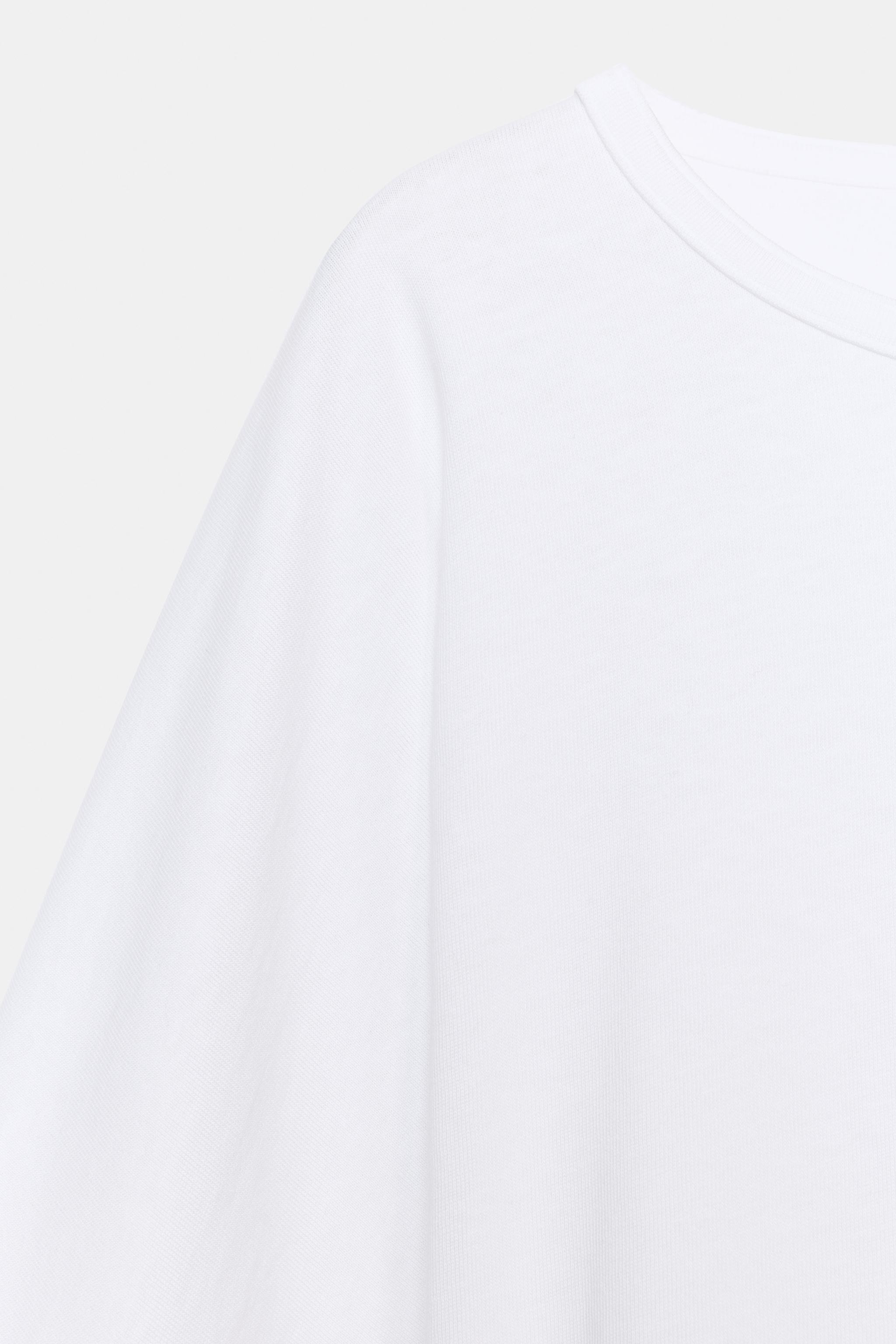 T-SHIRT EN COTON À MANCHES LARGES