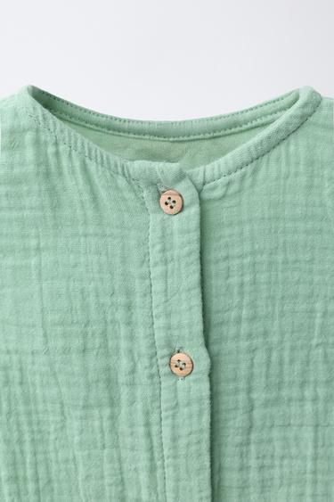 SALOPETTE TEXTURÉE ÉTIQUETTE - Vert moyen de Zara - Image 2