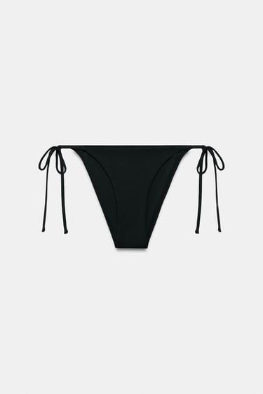 TIE-SIDE BIKINI BOTTOMS - Black by Zara - Image 6