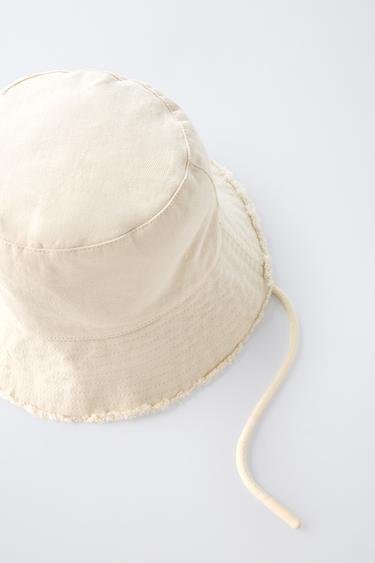 FRAYED BUCKET HAT - Sand by Zara - Image 1