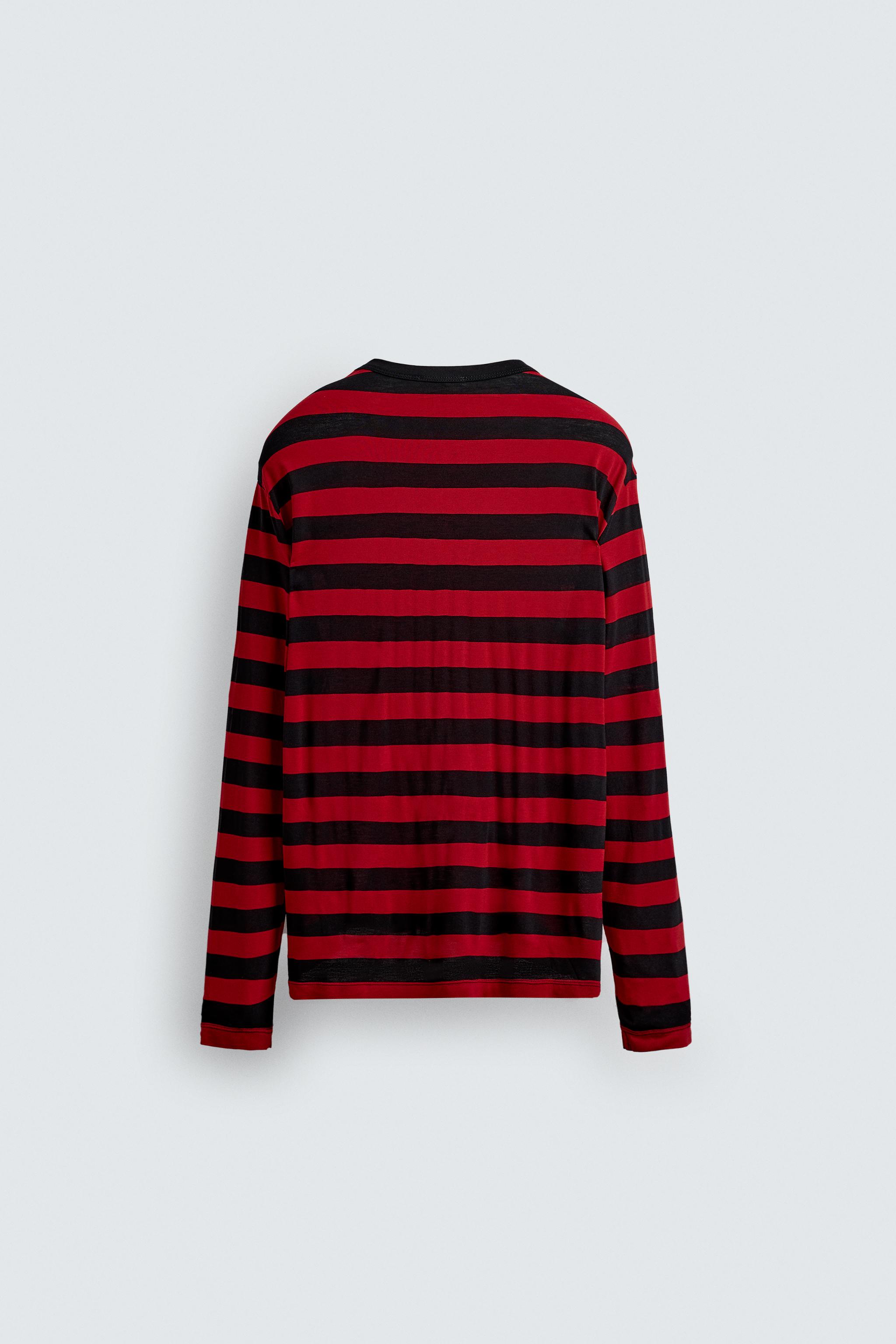 CONTRAST STRIPED T-SHIRT