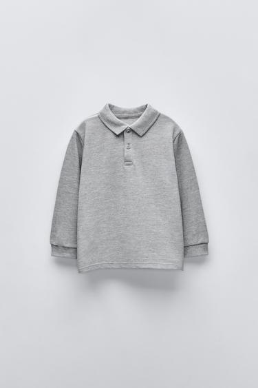 Zara BASIC PIQUÉ POLO - Gray marl