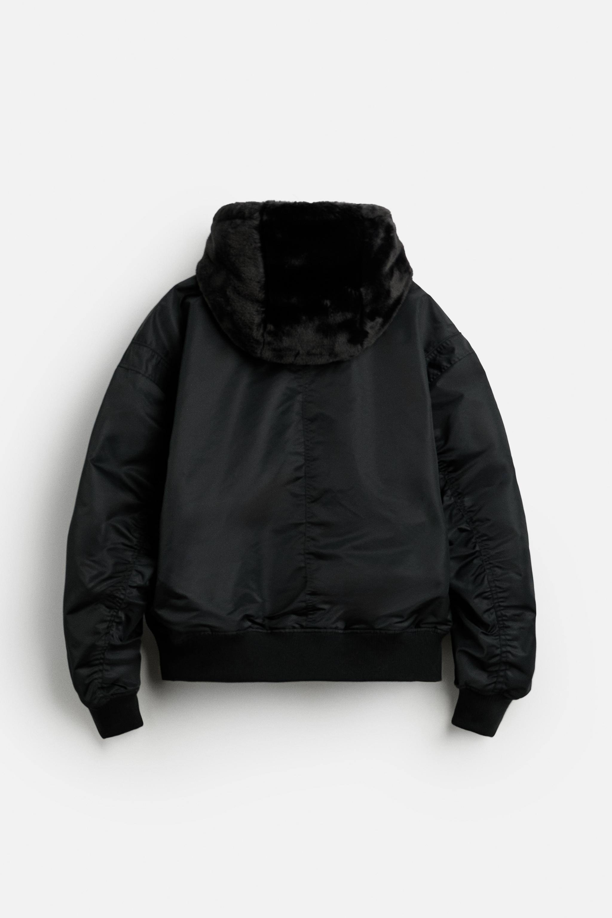 Leather/Fur Reversible Bomber Jacket discount