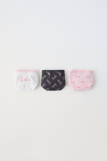 6-14 ANS/ LOT DE TROIS CULOTTES BARBIE™ MATTEL - Rose de Zara