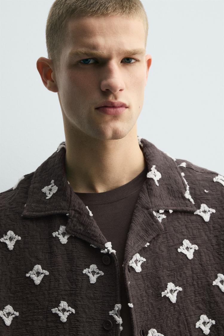 ZARA TEXTURED JACQUARD SHIRT