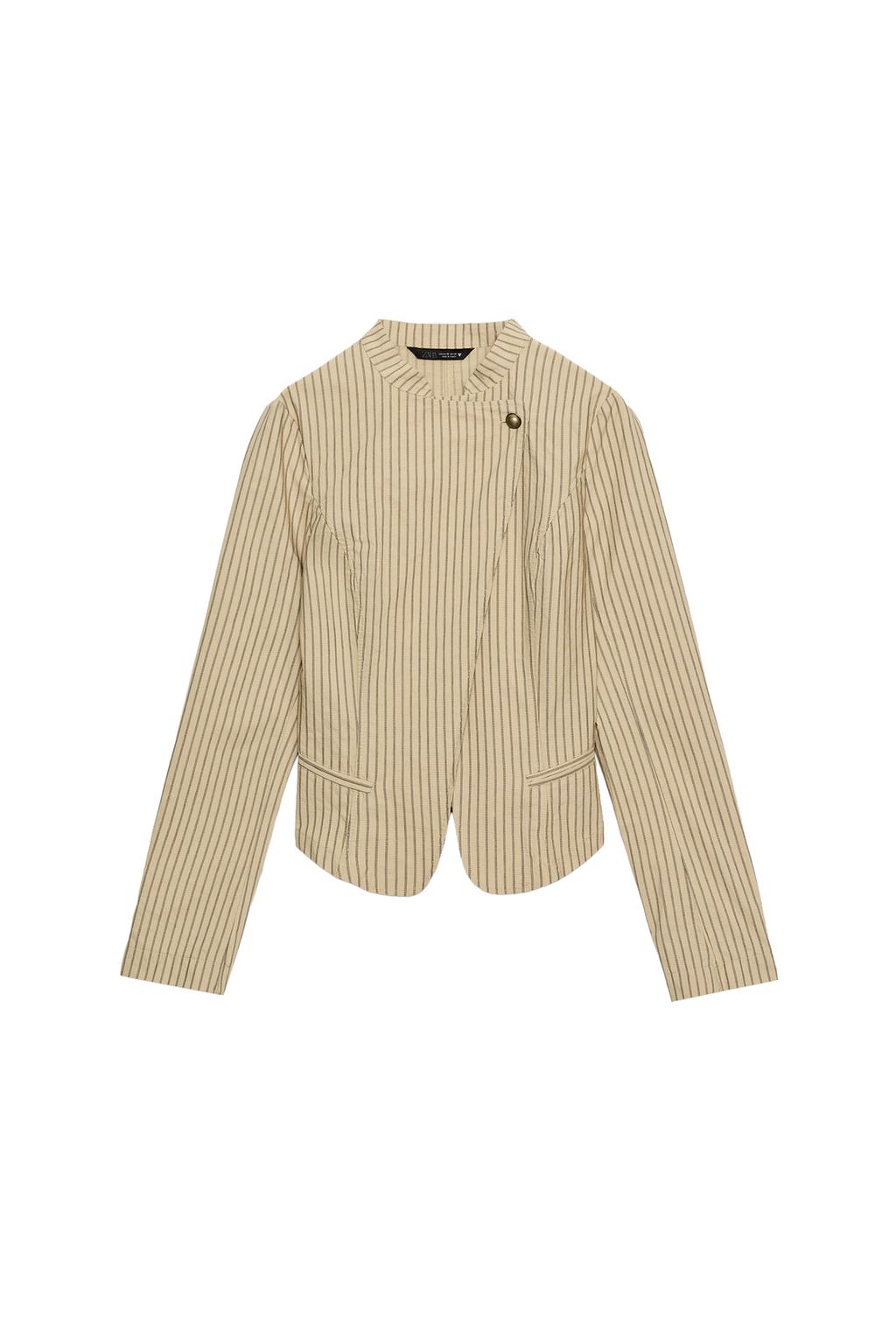 STRIPED DOUBLE-BREASTED BLAZER - image 3