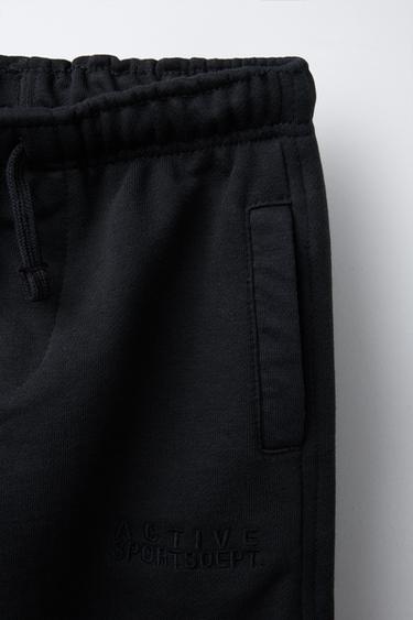 PANTALON DE JOGGING INSCRIPTION BRODÉE - Gris anthracite de Zara - Image 2