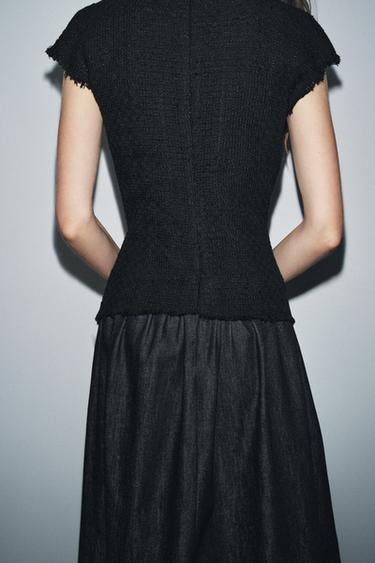 ZW COLLECTION CONTRAST MIDI DRESS - Blue by Zara - Image 2