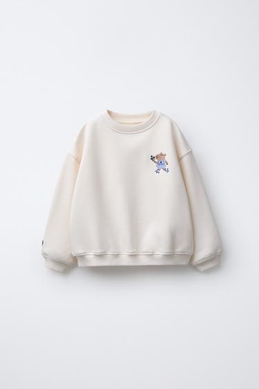 EMBROIDERED CAPYBARA AND HEART SWEATSHIRT - Ecru by Zara