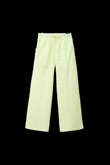 SCHIFFLY STRAIGHT-LEG TROUSERS - Lime by Zara - Image 0