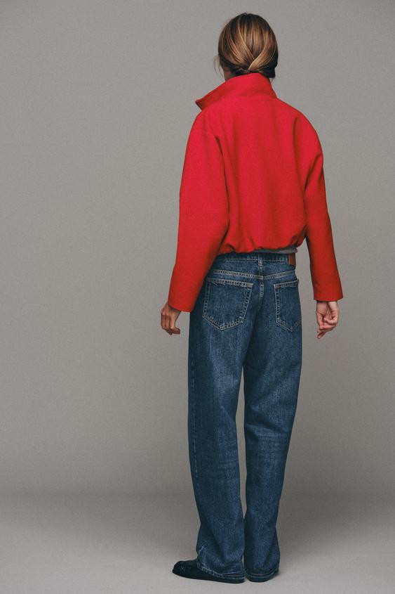 HIGH COLLAR BOMBER JACKET - Red by Zara - Image 5