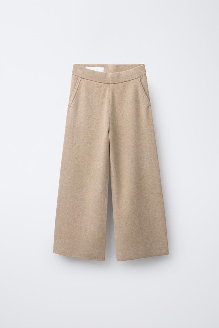 WIDE LEG KNIT PANTS