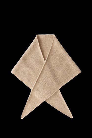 CASHMERE TRIANGULAR SCARF - Sand by Zara