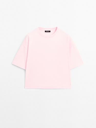 Camiseta manga corta 100% algodón - Rosa de Zara