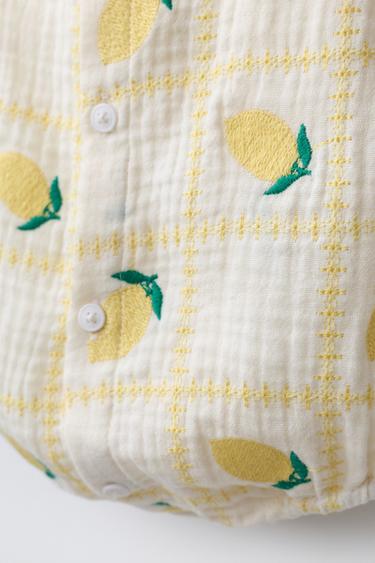 BODY BRODÉ CITRONS CASA LAWA X ZARA KIDS - Écru de Zara - Image 3