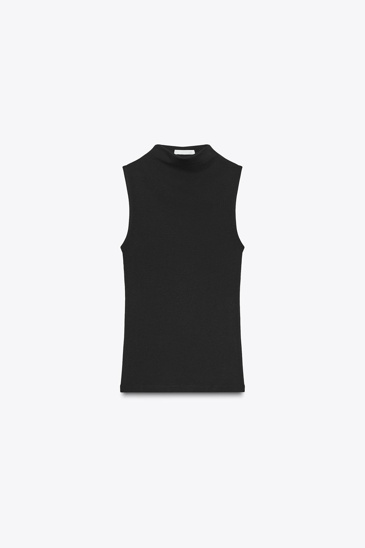 SLEEVELESS TOP — Black