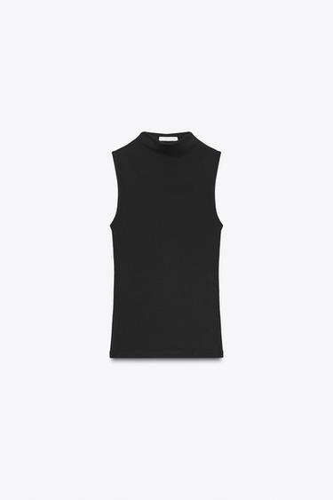 TOP ALGODÓN MODAL - Negro de Zara