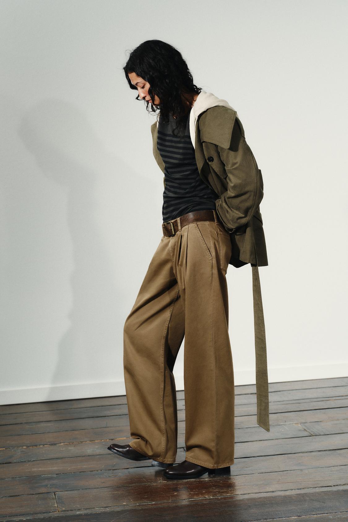 LOW-RISE CHINO PANTS