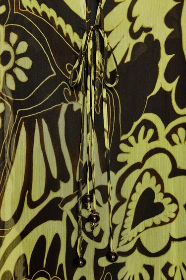 ZW COLLECTION PRINTED TUNIC DRESS - Yellow by Zara - Image 7