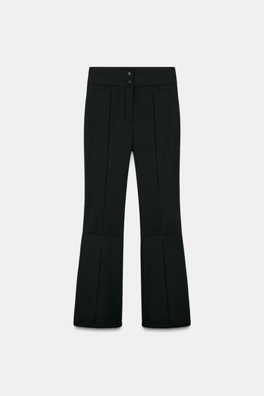 Zara BOOTCUT WATER RESISTANT WINDPROOF RECCO® TECHNOLOGY SKI COLLECTION PANTS - Black