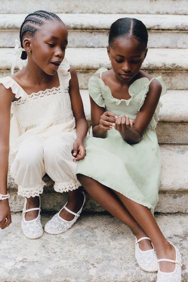 LACE TROUSERS - Ecru by Zara