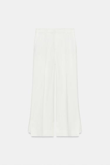 ZW COLLECTION STRAIGHT-LEG TROUSERS - Ecru by Zara - Image 4