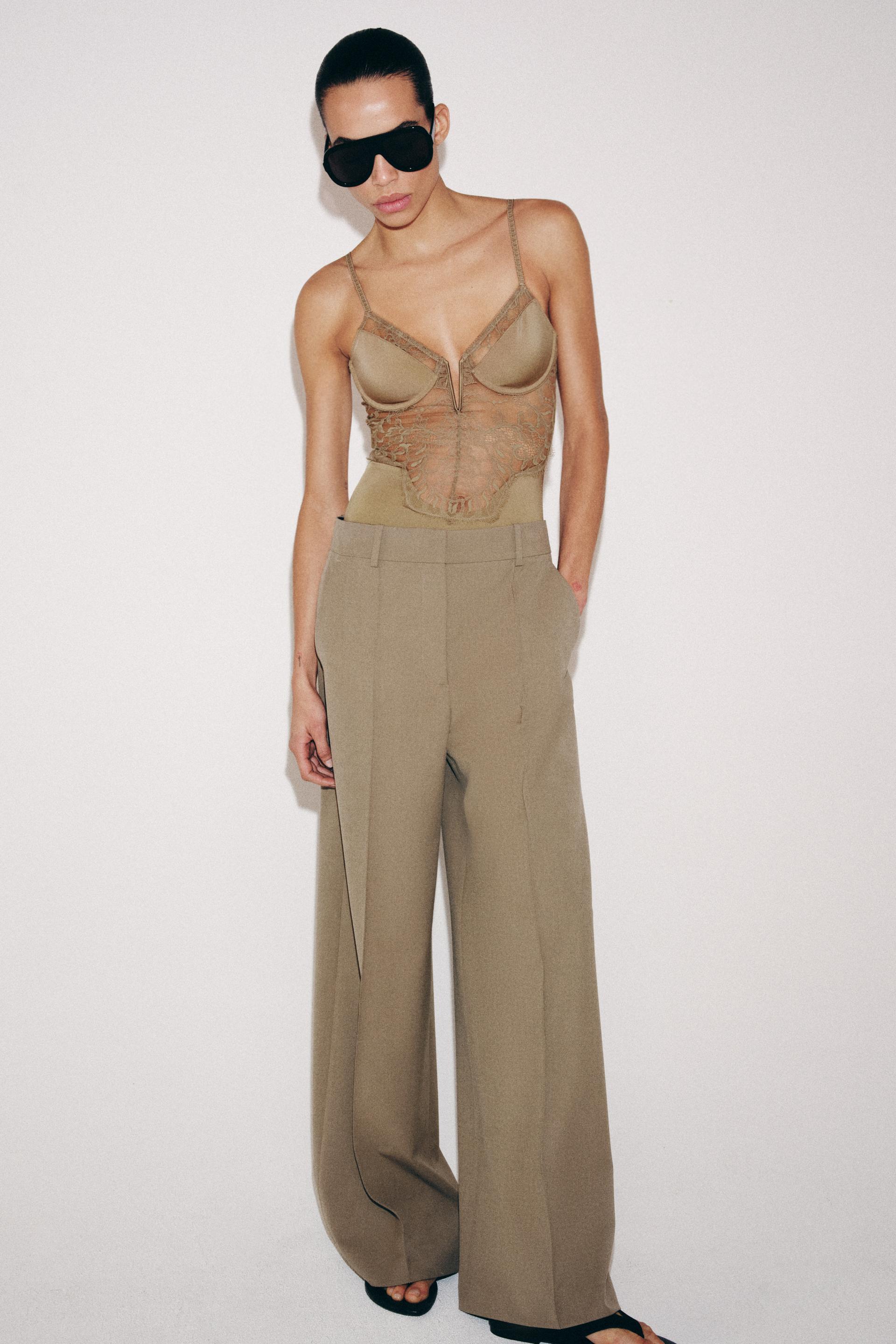 ZARA MINIMAL WIDE LEG PANTS ZW COLLECTION