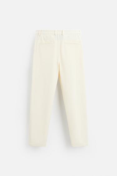 TEXTURED TERRY TROUSERS - Light beige by Zara - Image 6