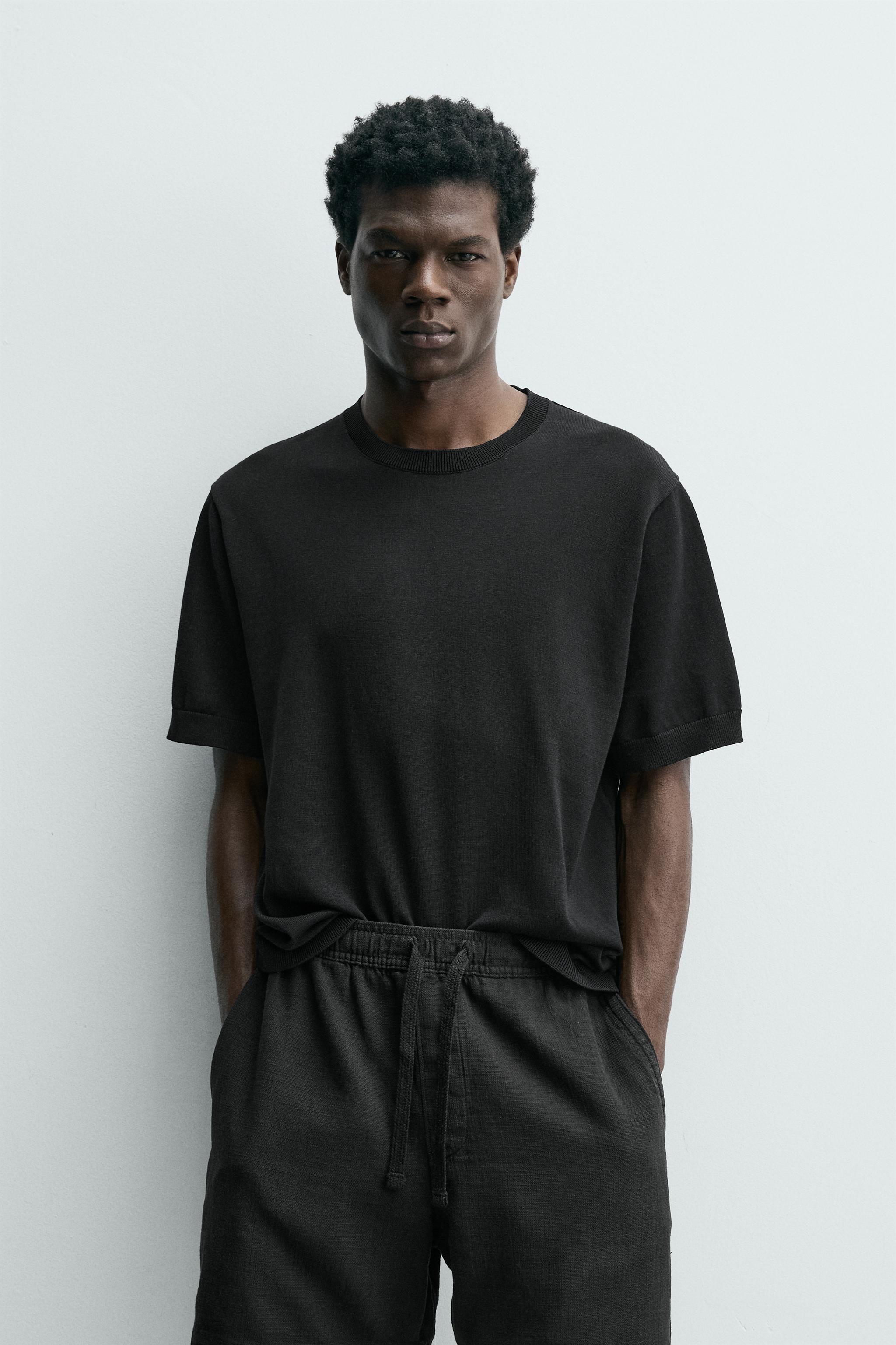 LIGHTWEIGHT COTTON KNIT T-SHIRT