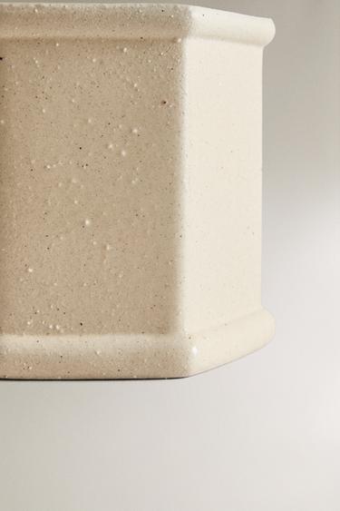 BOUGIE RÉCIPIENT CÉRAMIQUE - Blanc de Zara - Image 3