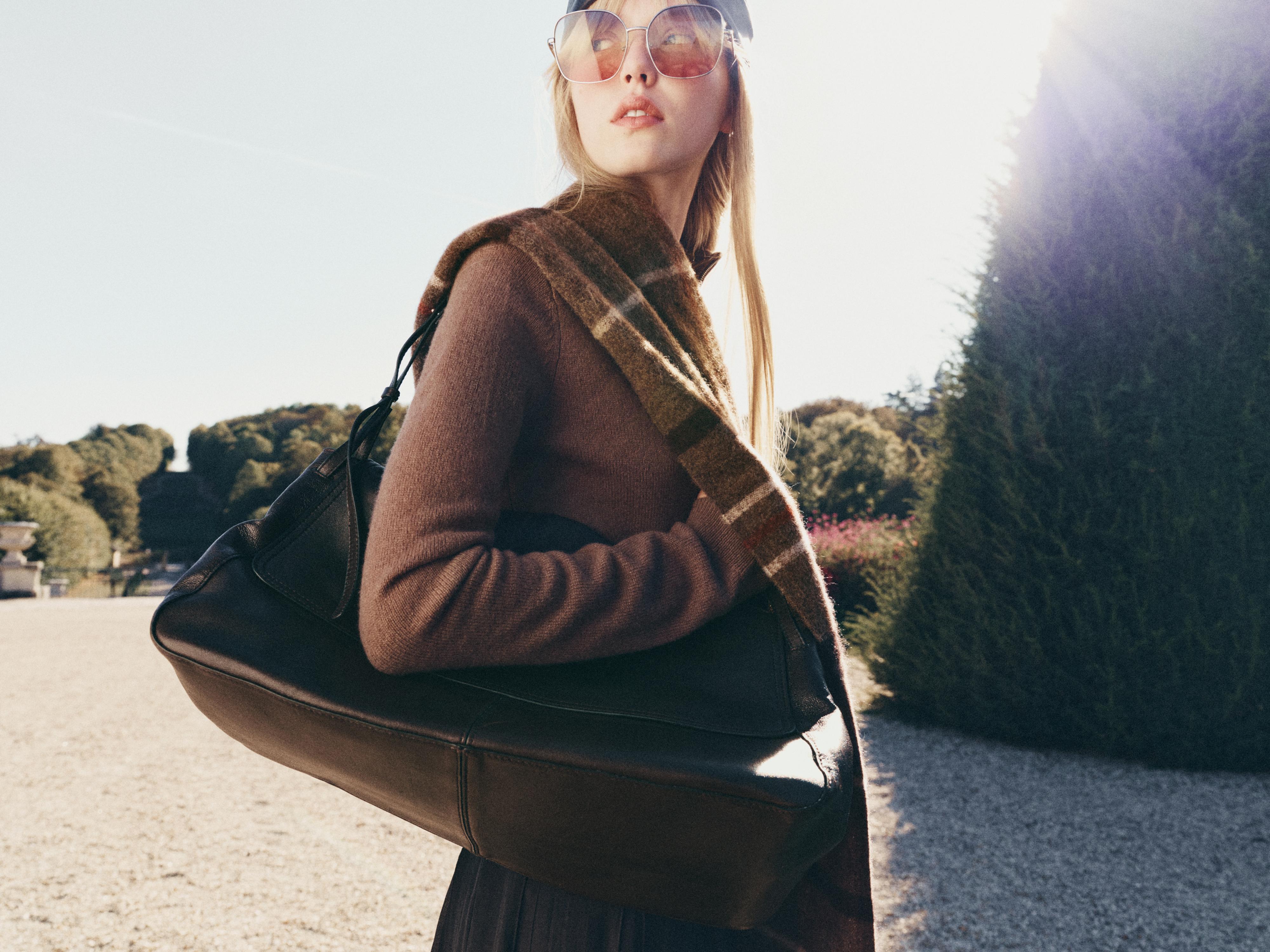 Leather Flap Shoulder Bag by Zara
