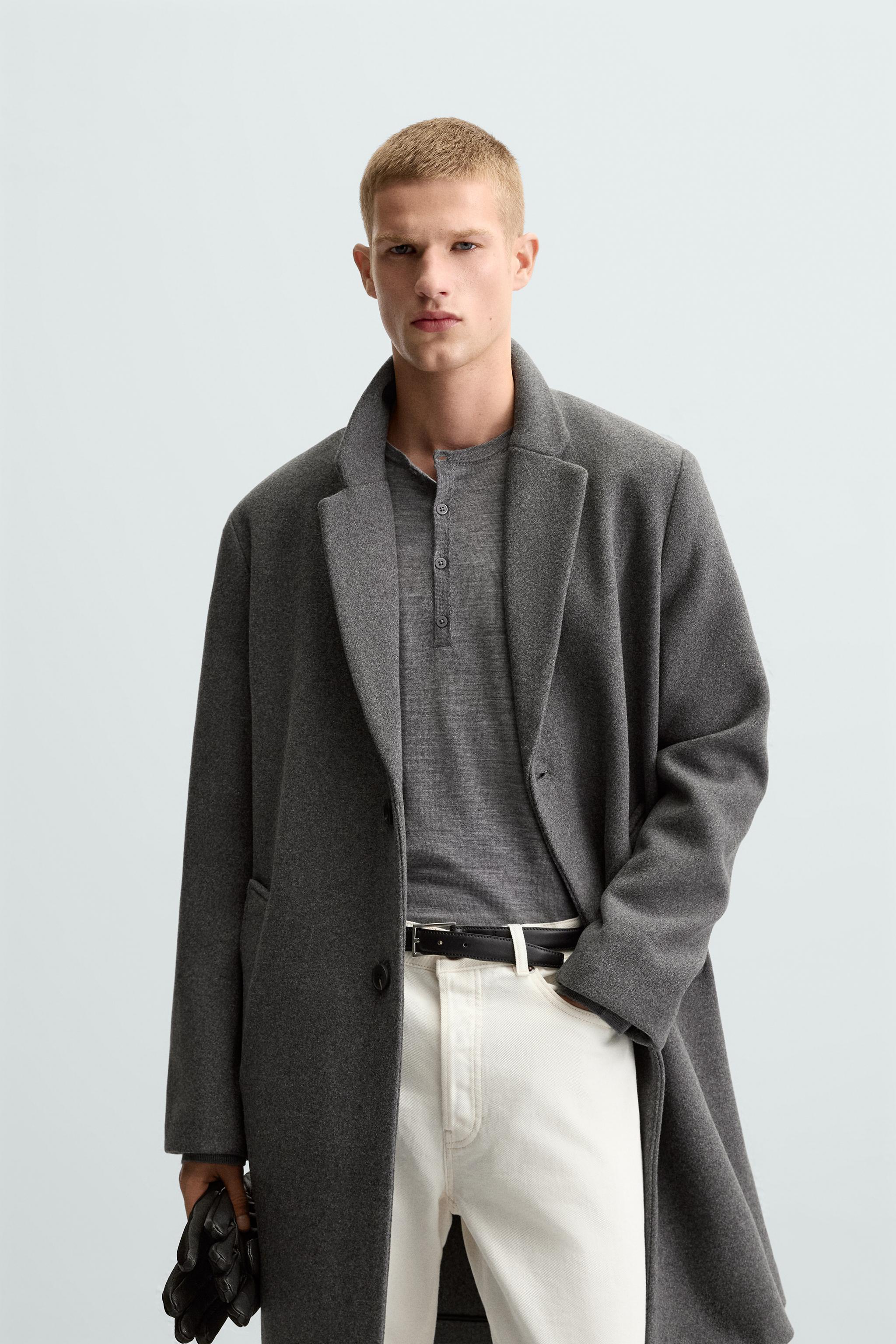 WOOL BLEND COAT - Mink | ZARA New Zealand