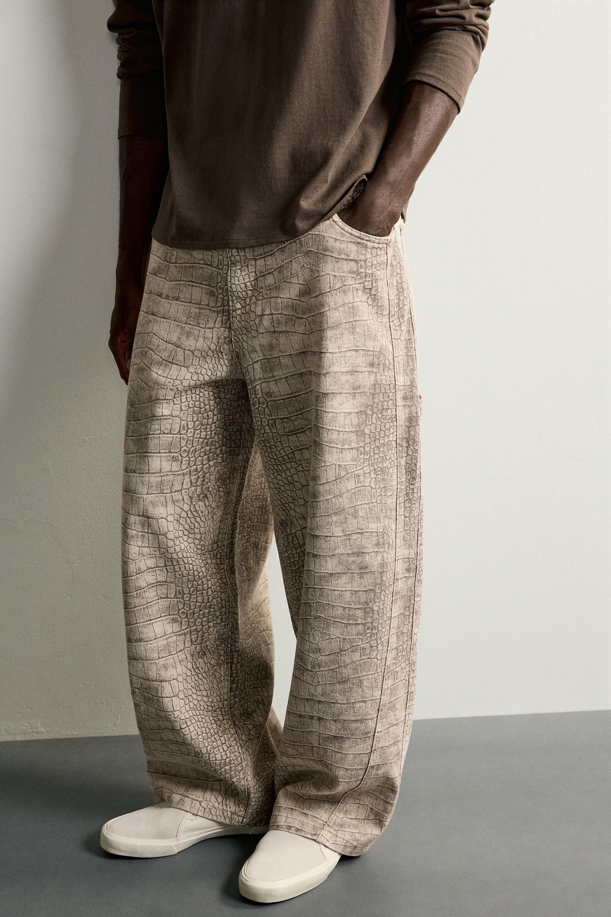 ANIMAL PRINT RELAXED FIT PANTS