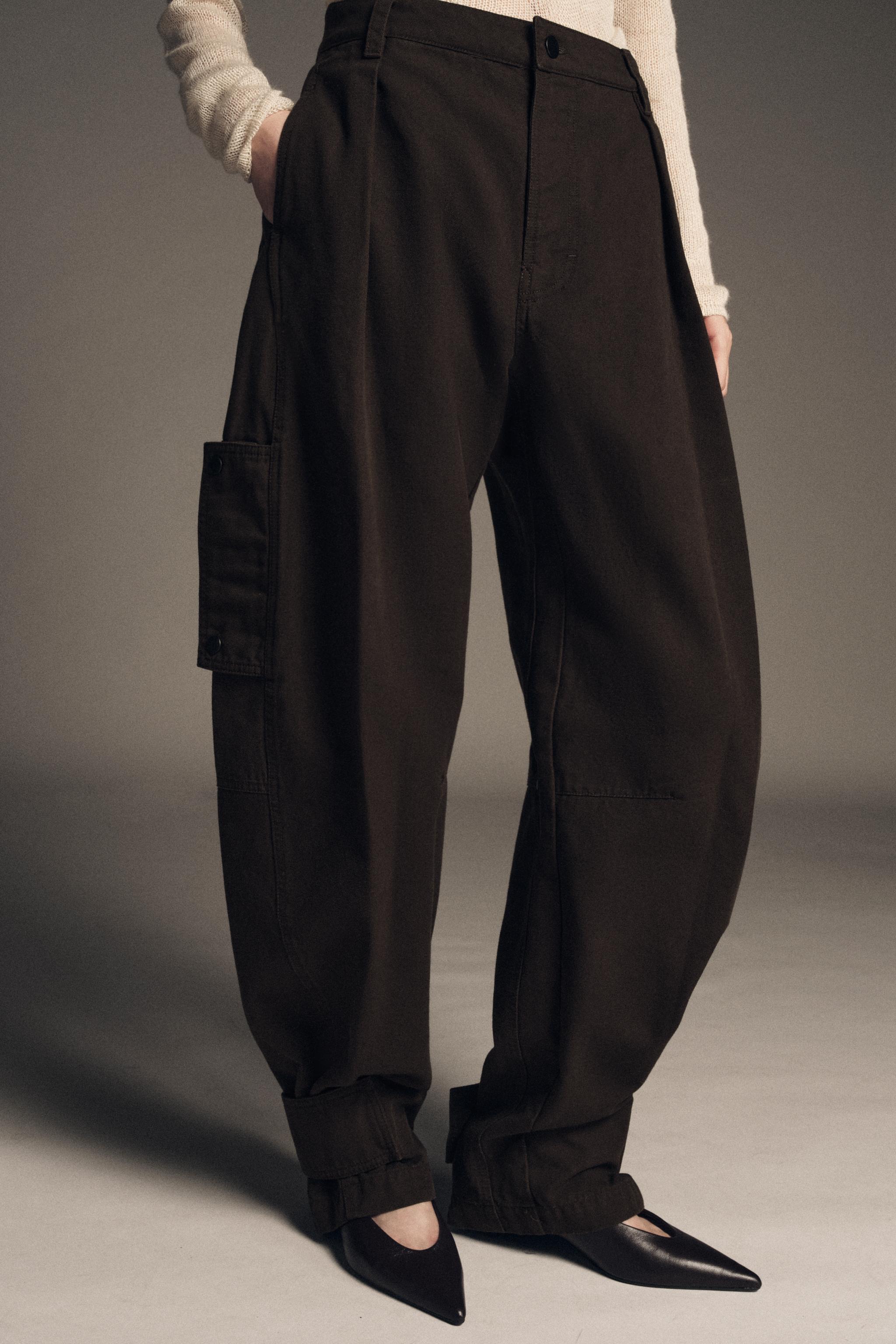 ZW COLLECTION BALLOON CARGO PANTS - Brown | ZARA United States