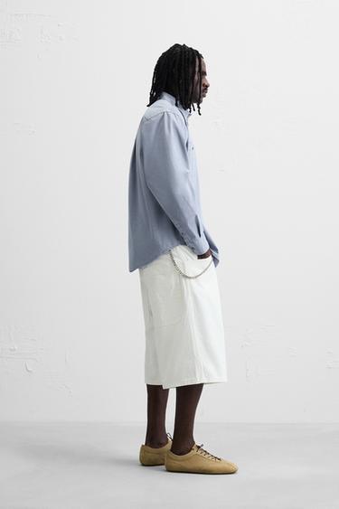 BERMUDA EN DENIM COUPE OVERSIZE - Blanc de Zara - Image 3