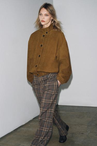 PANTALONI ALLA CAVIGLIA A QUADRI ZW COLLECTION - Multicolore di Zara