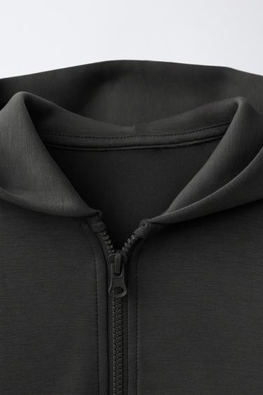 SWEAT ZIPPÉ INTERLOCK - Gris anthracite de Zara - Image 2