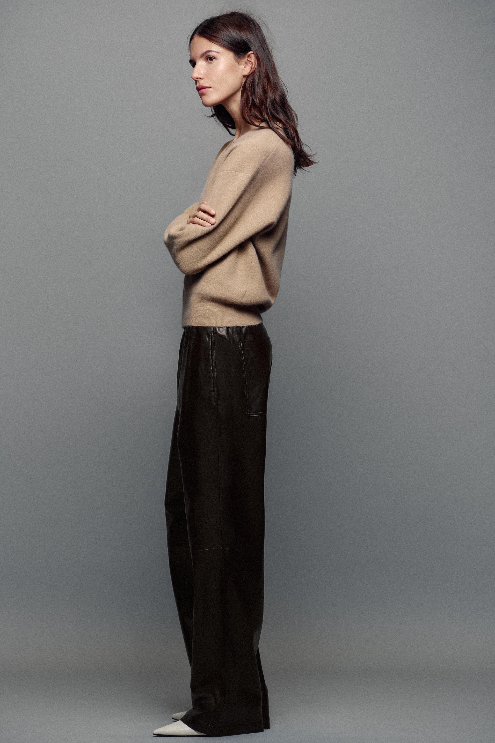 ZW COLLECTION FAUX LEATHER JOGGER PANTS