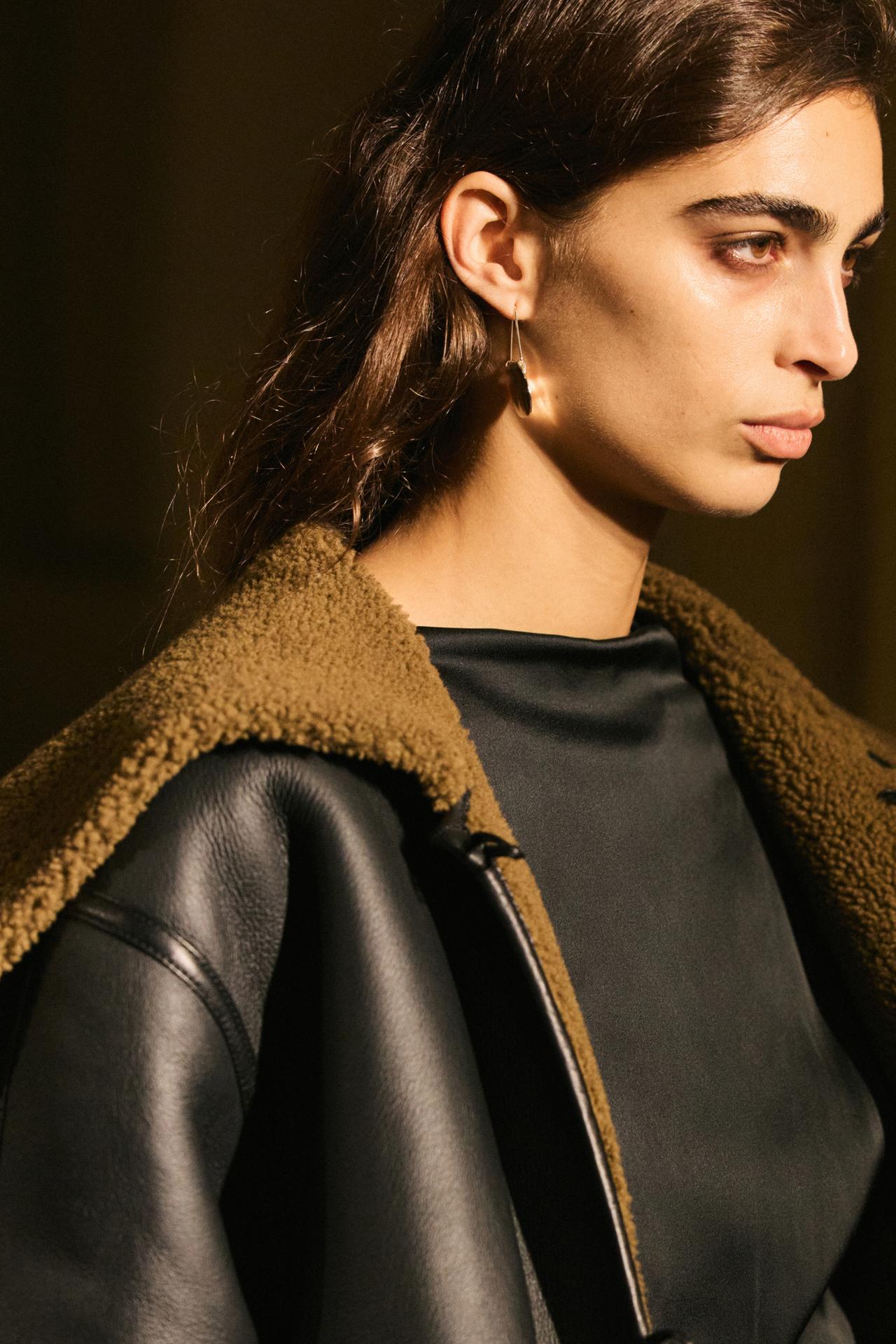 Leather mouton with fur - LIMITED EDITION — Brown