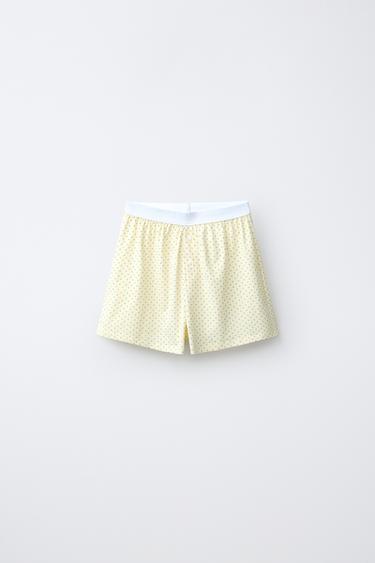 AGES 6-14 / PLAIN AND POLKA DOT PYJAMAS - Yellow by Zara - Image 3