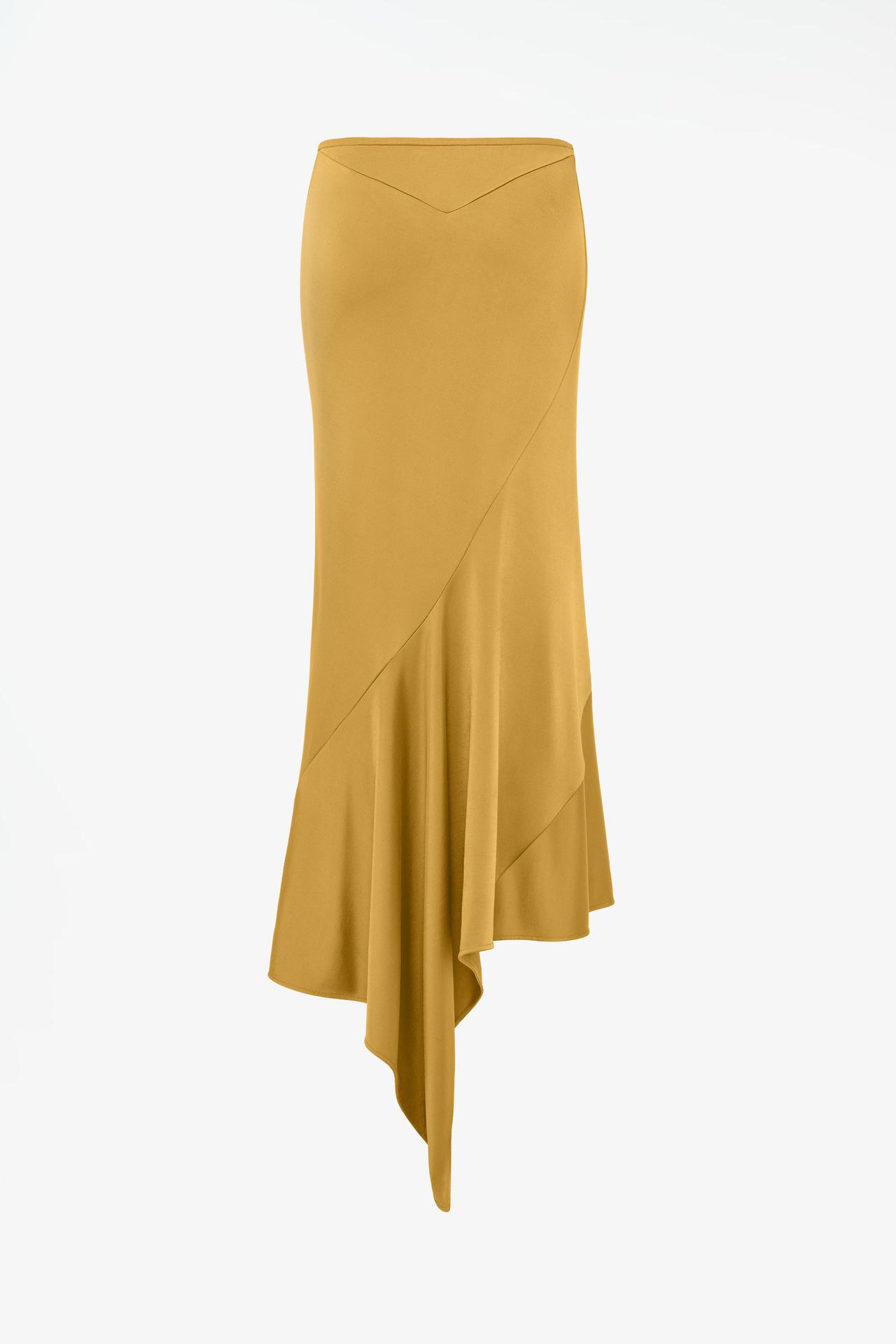 LIMITED EDITION ASYMMETRIC CUT SKIRT — Ocher