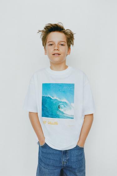 T-SHIRT PHOTO SURF - Blanc de Zara - Image 4