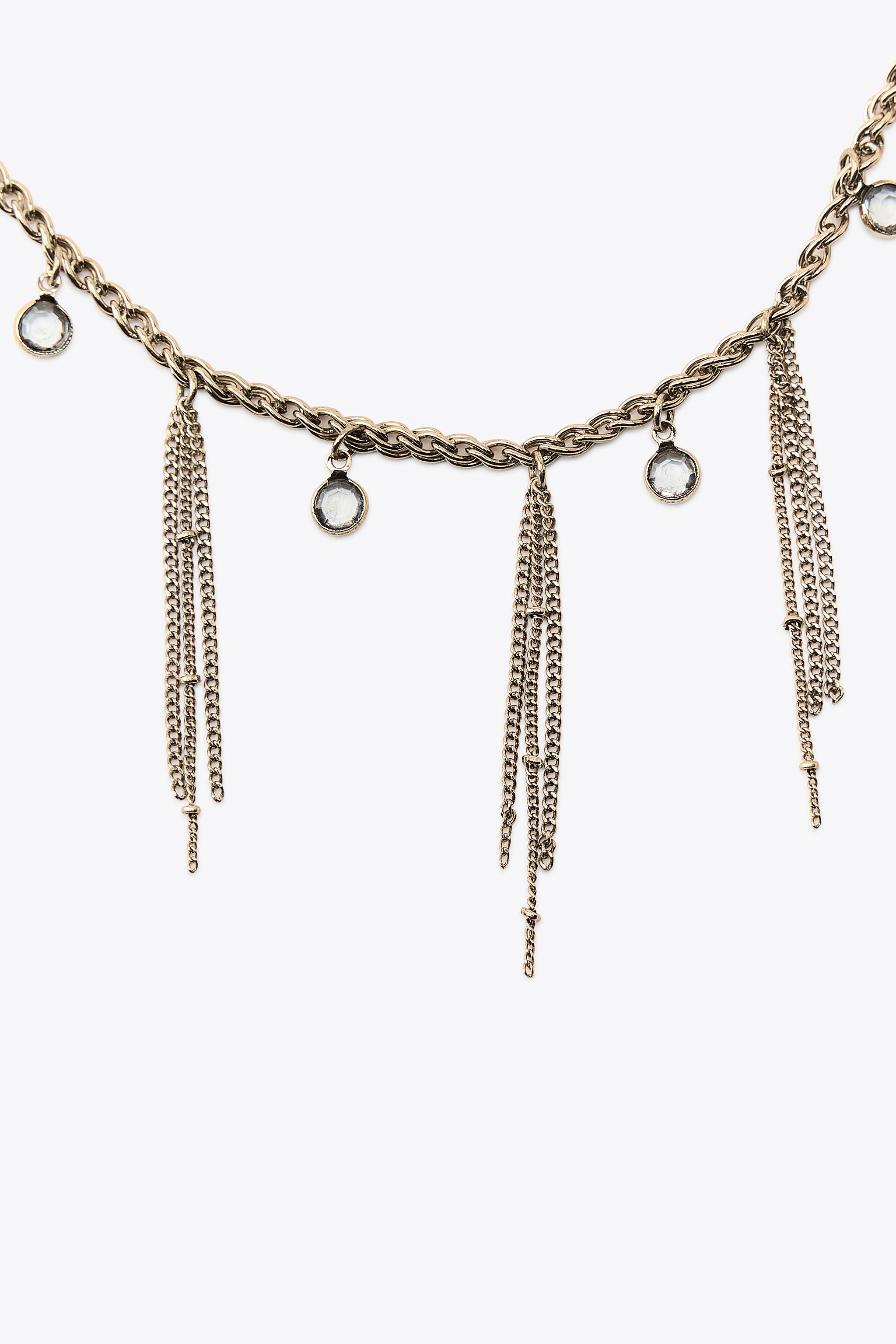 シェルチャーム付きネックレス 2本セット - ゴールド | ZARA