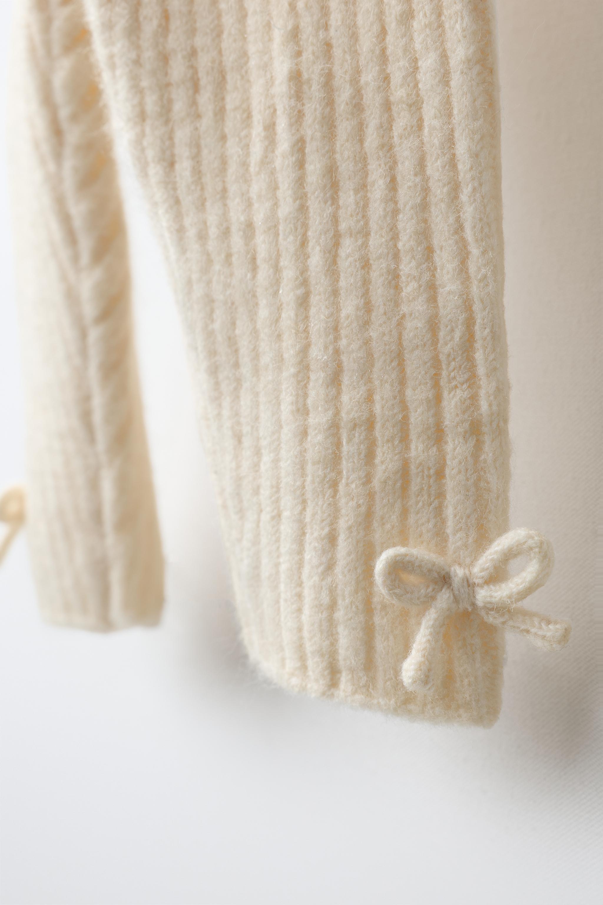 RIB KNIT BOW LEGGINGS