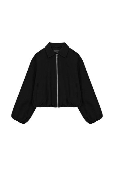 VESTE BALLON ZIPPÉE - Noir de Zara