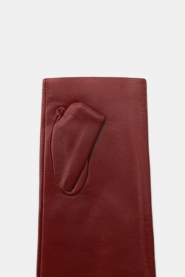 MITAINES EN CUIR 100 % - Grenat de Zara - Image 4