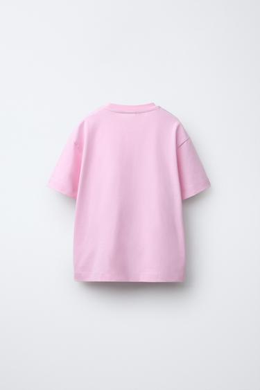 T-SHIRT UNI BASIQUE - Rose de Zara - Image 1